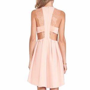 Pink Lace Back Detail Dress